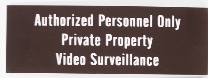 M17149 - Carved "Authorized Personnel" Sign