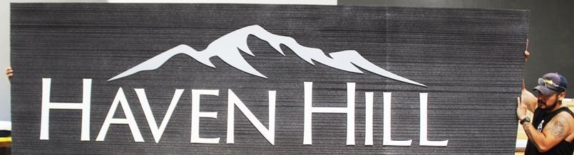 M17090A - Carved and Sandblasted Sign for "Haven Hill"