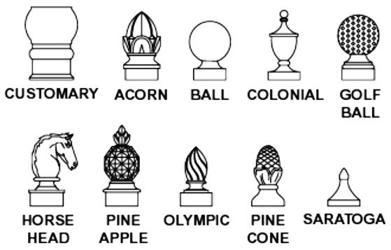 H17014 - Finials for Round Signposts