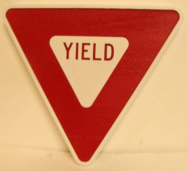 H17185 - Carved and Engraved HDU YIELD Sign