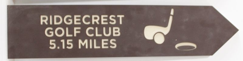 E14514 - Carved Directional Sign for "Ridgecrest Golf Club"