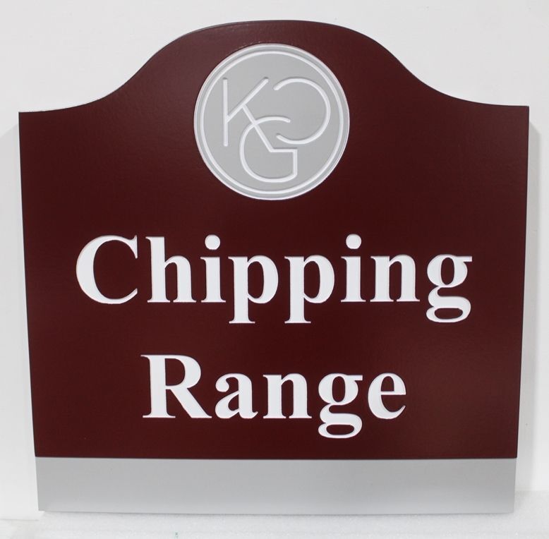 E14230 - Carved Sign for a "Chipping Range"