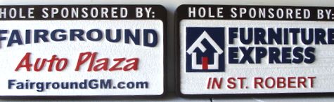 E14572 - Sandblasted HDU Sponsor Signs for Individual Golf Holes