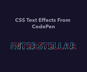 CSS Text Effects From CodePen