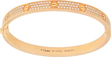 Cartier Love bracelet diamond-paved in 18k rose gold