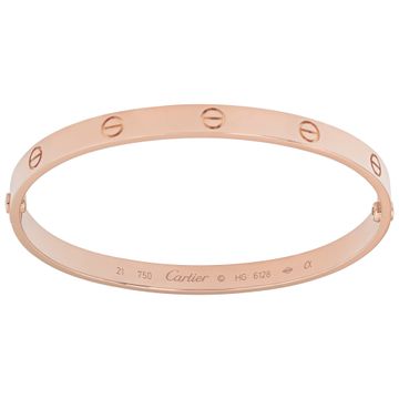 Cartier Love bracelet in 18k rose gold. Size 21