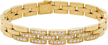 Cartier Panthere Maillon diamond bracelet in 18k yellow gold