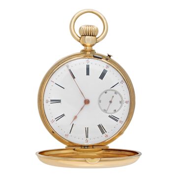 Swiss High Grade Movement Pocket Watch in 18k yellow gold