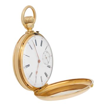 Swiss High Grade Movement Pocket Watch in 18k yellow gold