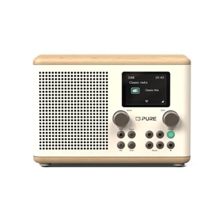 Pure Classic H4 Cotton White/Oak DAB+/FM Portable Radio & Bluetooth Speaker