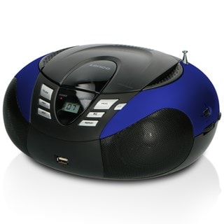 Lenco SCD-37 USB Blue CD Player with FM Radio