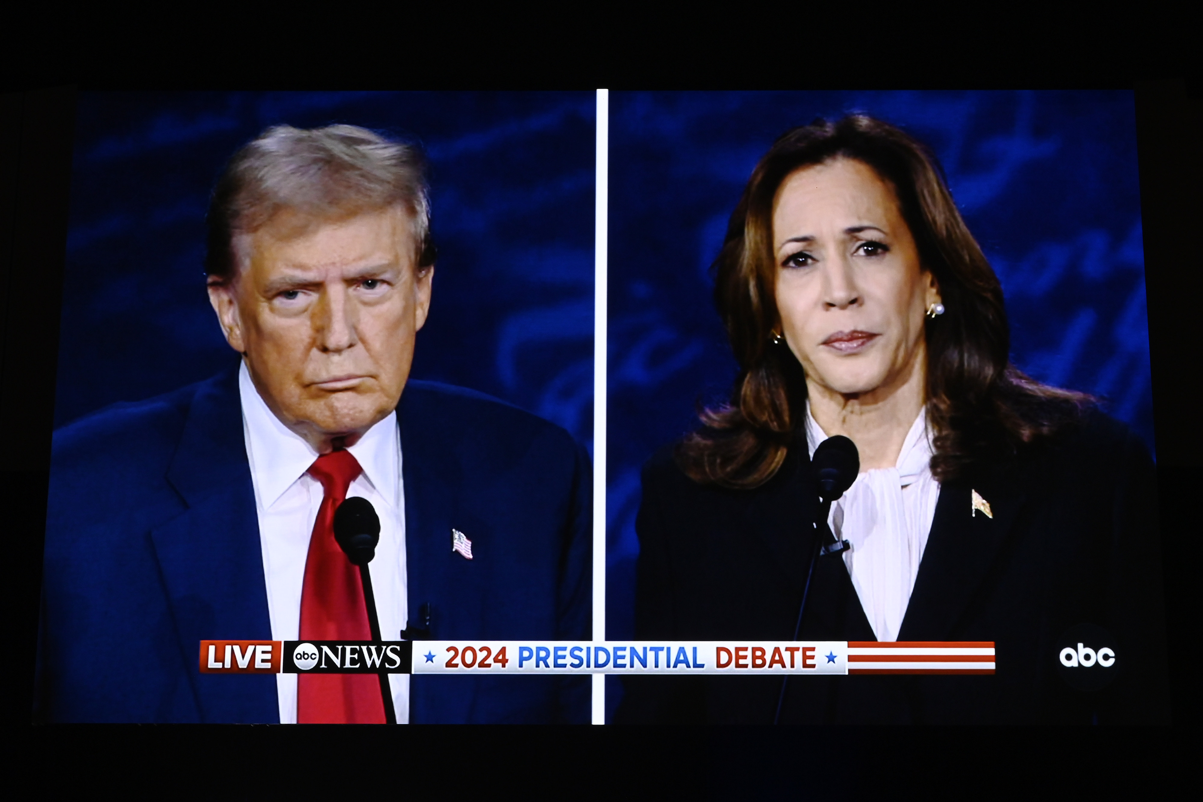 During the US presidential debate in Philadelphia on September 10, US Vice-President Kamala Harris (right) and former president Donald Trump faced off for the first time. Photo: Xinhua