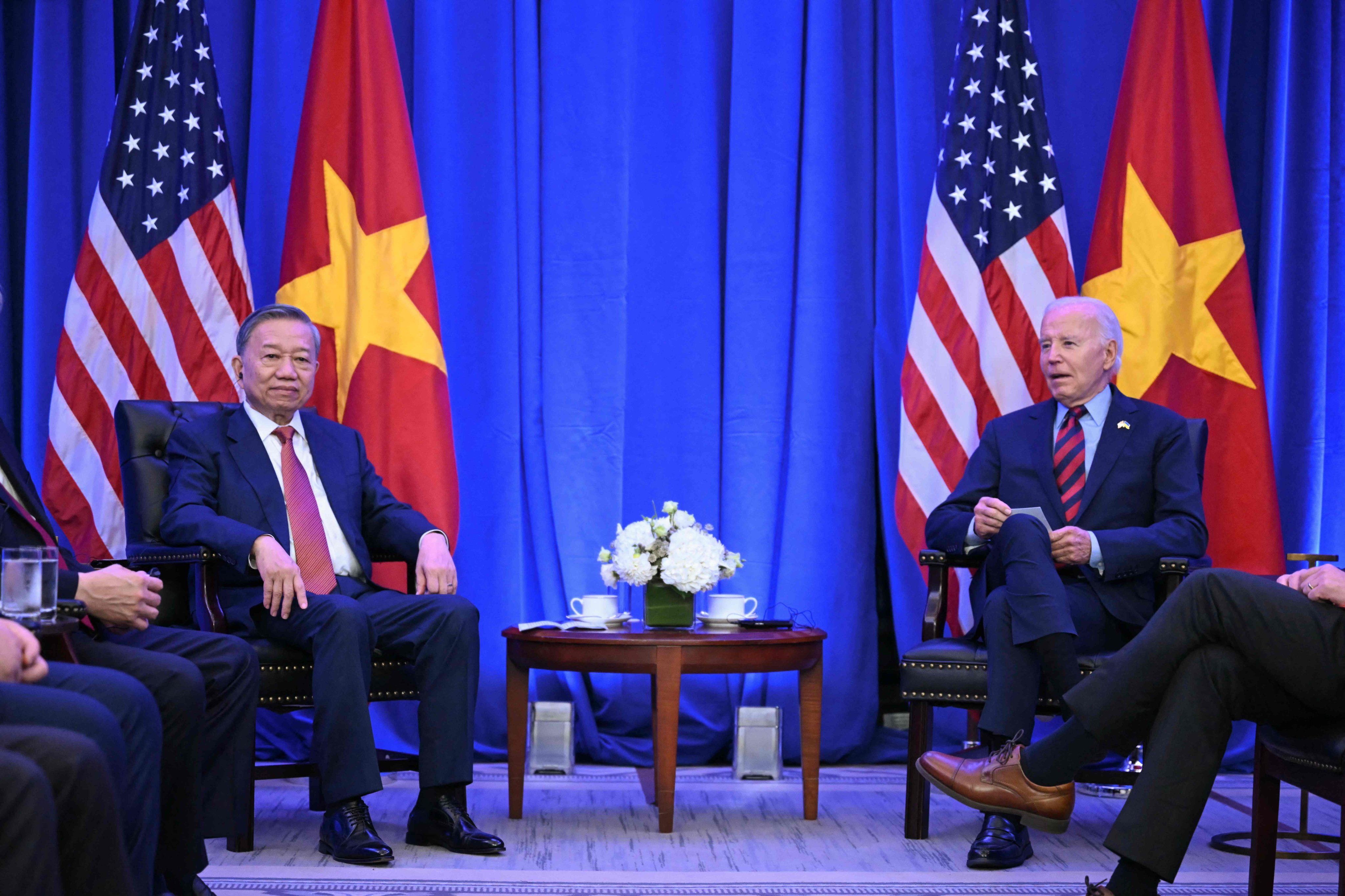 US President Joe Biden (left) meets Vietnamese President To Lam on the sidelines of the 79th session of the United Nations General Assembly in New York on September 25. Photo: AFP