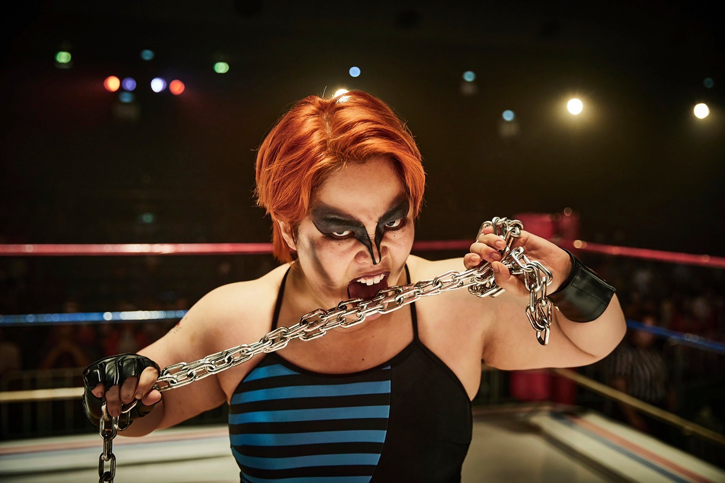 Yuriyan Retriever in a still from The Queen of Villains on Netflix. The coming-of-age series tells the story of real-life Japanese wrestling legend Dump Matsumoto. Photo: AP