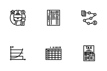 Accountant Professional Tax Icon Pack