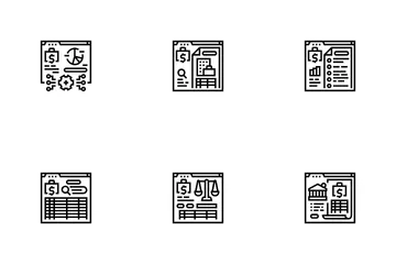 Accountant Tax Office Icon Pack