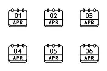 April Calendar Icon Pack