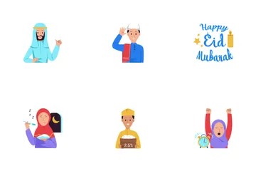 Eid Moubarak Sticker Pack d'Icônes