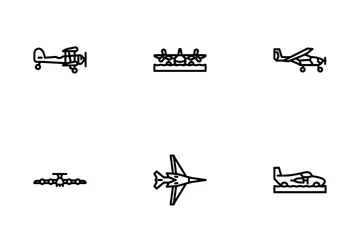 Avión Paquete de Iconos