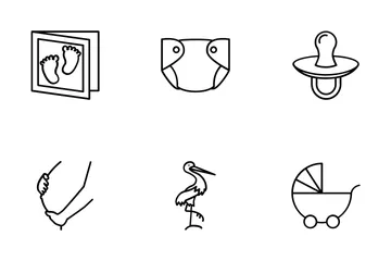 아기 돌보기 아이콘 팩