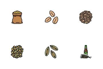 Barley Cereal Grain Harvest Icon Pack