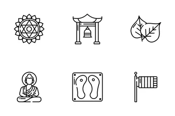 Buddhismus Symbolpack