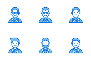 Business Man Avatar Icon Pack