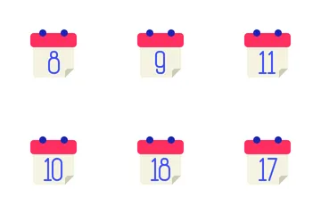 Calendar Flat Icon Pack