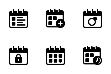 Calendario y fecha Paquete de Iconos