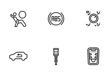 Car Parts And Accessories Icon Pack