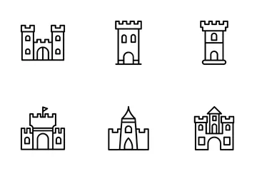 Castillos Medievales Paquete de Iconos