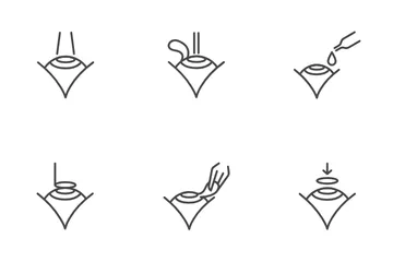 Chirurgie oculaire LASIK Pack d'Icônes