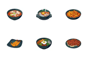 Comida coreana Paquete de Iconos