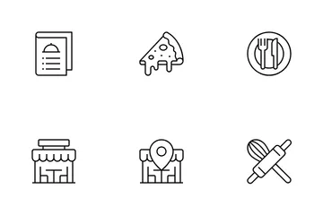 Comida y restaurantes Paquete de Iconos