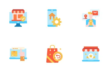 Las compras en línea Paquete de Iconos