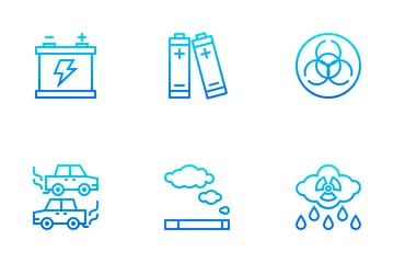 Contaminación Paquete de Iconos