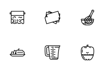 Cook Instruction For Prepare Food Icon Pack