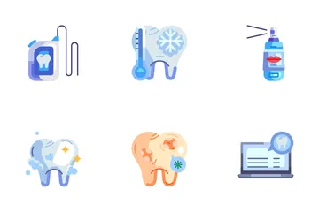 Cuidado dental Paquete de Iconos