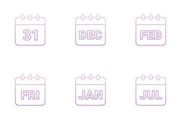 DAY MONTH AND DATE Icon Pack