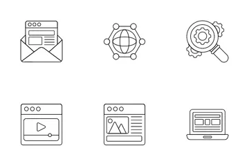 Digitales Geschäft Symbolpack