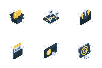 Digital Marketing Isometric Icon Pack