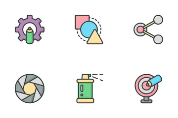 Arte De Diseño Gráfico Paquete de Iconos