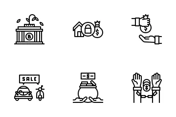 Economic Down Icon Pack