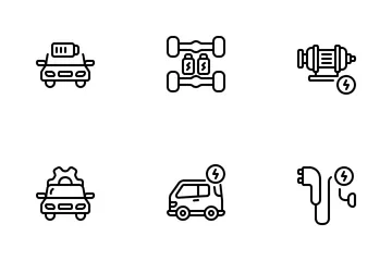 Electric Car Icon Pack