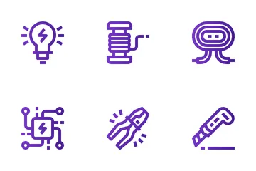 Electrician Element Icon Pack