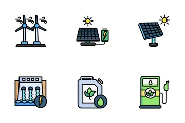 Energía renovable Paquete de Iconos