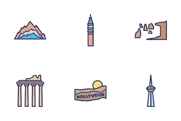 Famous Landmarks Of World Icon Pack