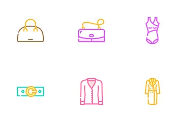 Fashion Store Garment And Shoes Icon Pack