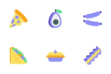 Fast Food And Vegetable Icon Pack