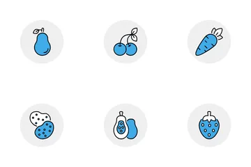 Fruits And Vegetables Icon Pack